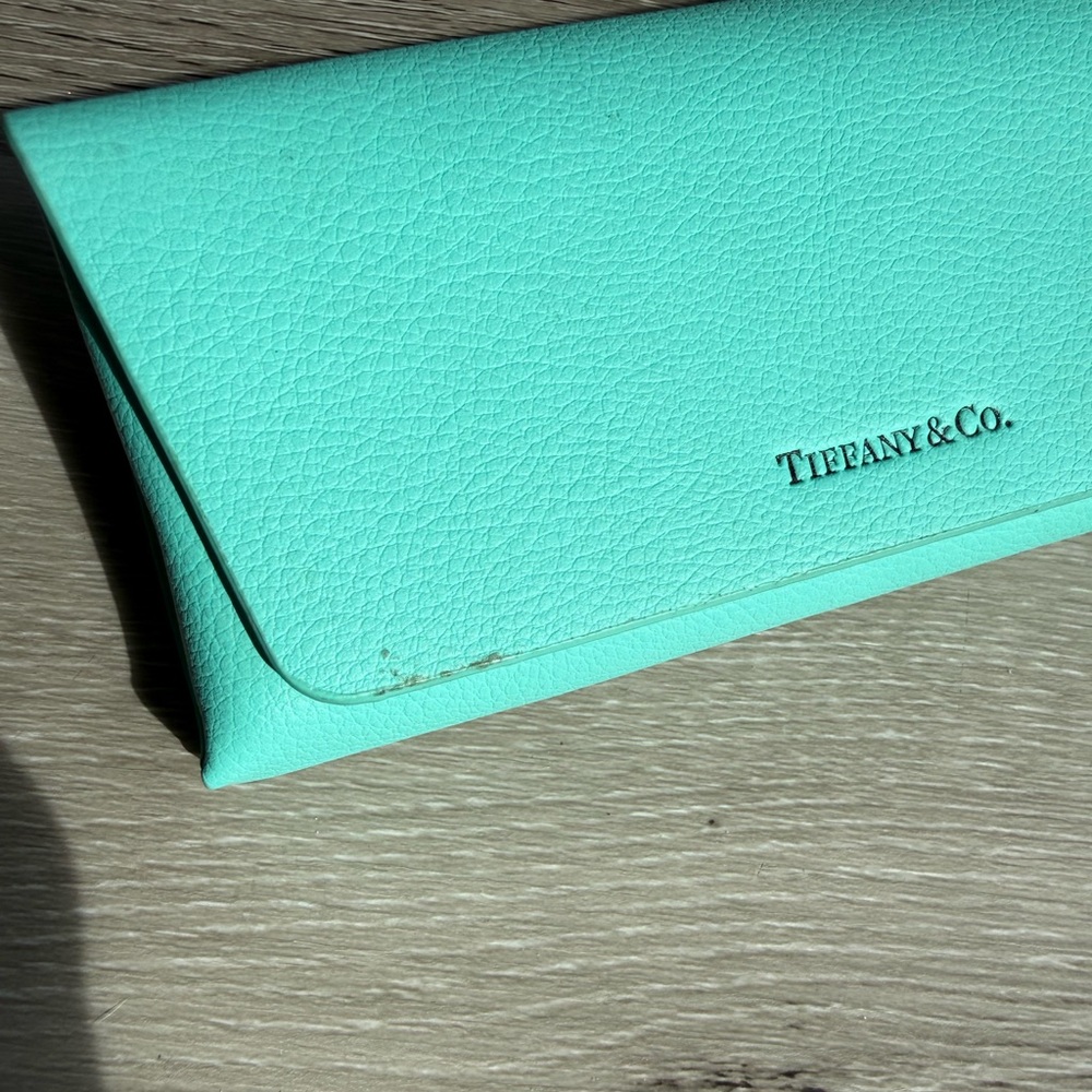 Tiffany & Co. Glasses Case and Wipe Cloth, Aqua Blue - Picture 5 of 17